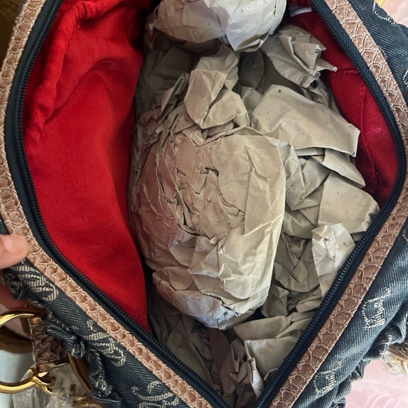 Baby Phat Denim and Gold Baby Bag